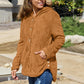 Button Up Long Sleeve Hooded Jacket
