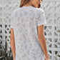 Leopard GOOD VIBES Cuffed Tee Shirt