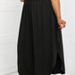 Zenana It's My Time Full Size Side Scoop Scrunch Skirt in Black