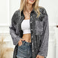 Sequin Button Up Collared Neck Shirt