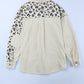 Double Take Leopard Print Pocketed Corduroy Jacket