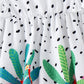Girls Printed Ruffled Dress