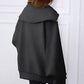 Half-Zip Lantern Sleeve Top