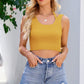 Ribbed Cropped Knit Tank