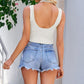 Ribbed Cropped Knit Tank