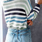 Striped Round Neck Knit Top