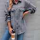 Distressed Raw Hem Denim Jacket