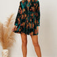 Floral Button Up Collared Neck Shirt Dress