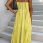 Printed Surplice Adjustable Spaghetti Strap Maxi Dress