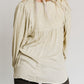 Notched Neck Swiss Dot Blouse