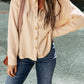 Pocketed Button Up Dropped Shoulder Jacket