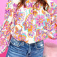 Floral Round Neck Blouse