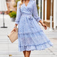 Leopard Surplice Tie Belt Slit Dress