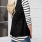 Drawstring Waist Vest with Pockets