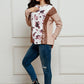 Sequin Animal Print Round Neck Sweatshirt