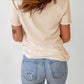 Letter Graphic Cuffed Tee Shirt