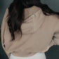 Zip Up Drawstring Cropped Hoodie