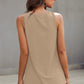 Ribbed Buttoned V-neck Tank