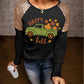 HAPPY FALL Graphic Sequin T-Shirt