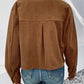 Collared Neck Button Front Jacket with Pockets