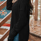 Waffle-Knit Dropped Shoulder Buttoned Sweater
