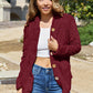 Button Up Long Sleeve Hooded Jacket