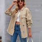 Distressed Raw Hem Denim Jacket