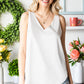 Curved Hem V-Neck Tank Top