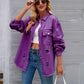 Distressed Raw Hem Denim Jacket
