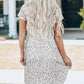 Leopard Print Empire Waist Babydoll Dress