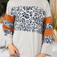 Leopard Long Sleeve Slit T-Shirt