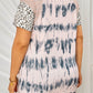 Plus Size Mixed Print Short Raglan Sleeve Tee