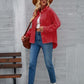 Raw Hem Pocketed Button Up Denim Jacket