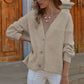 V-Neck Button-Down Dropped Shoulder Cardigan