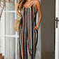 Botanical Print Spaghetti Strap Cropped Jumpsuit