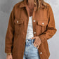 Pocketed Button Up Dropped Shoulder Jacket