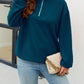 Quarter-Zip Collared Drop Shoulder Sweatshirt