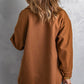 Pocketed Button Up Dropped Shoulder Jacket