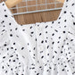 Girls Printed Ruffled Dress