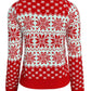Snowflake Round Neck Long Sleeve Sweater