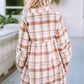 Plaid Long Sleeve Babydoll Mini Dress