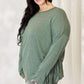 Celeste Full Size Fringe Detail Long Sleeve Top