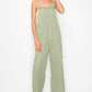 RISEN Wide Leg Tencel Overalls