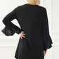 Round Neck Flare Sleeve Mini Dress