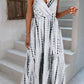Printed Surplice Adjustable Spaghetti Strap Maxi Dress