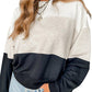 Color Block Round Neck Long Sleeve Sweatshirt