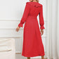 Surplice Tie Front Flounce Sleeve Dress