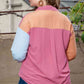 Plus Size Color Block Shirt