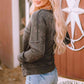 Acid Wash Round Neck Dropped Shoulder Sweatshirt