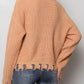 Waffle-Knit Dropped Shoulder Blouse